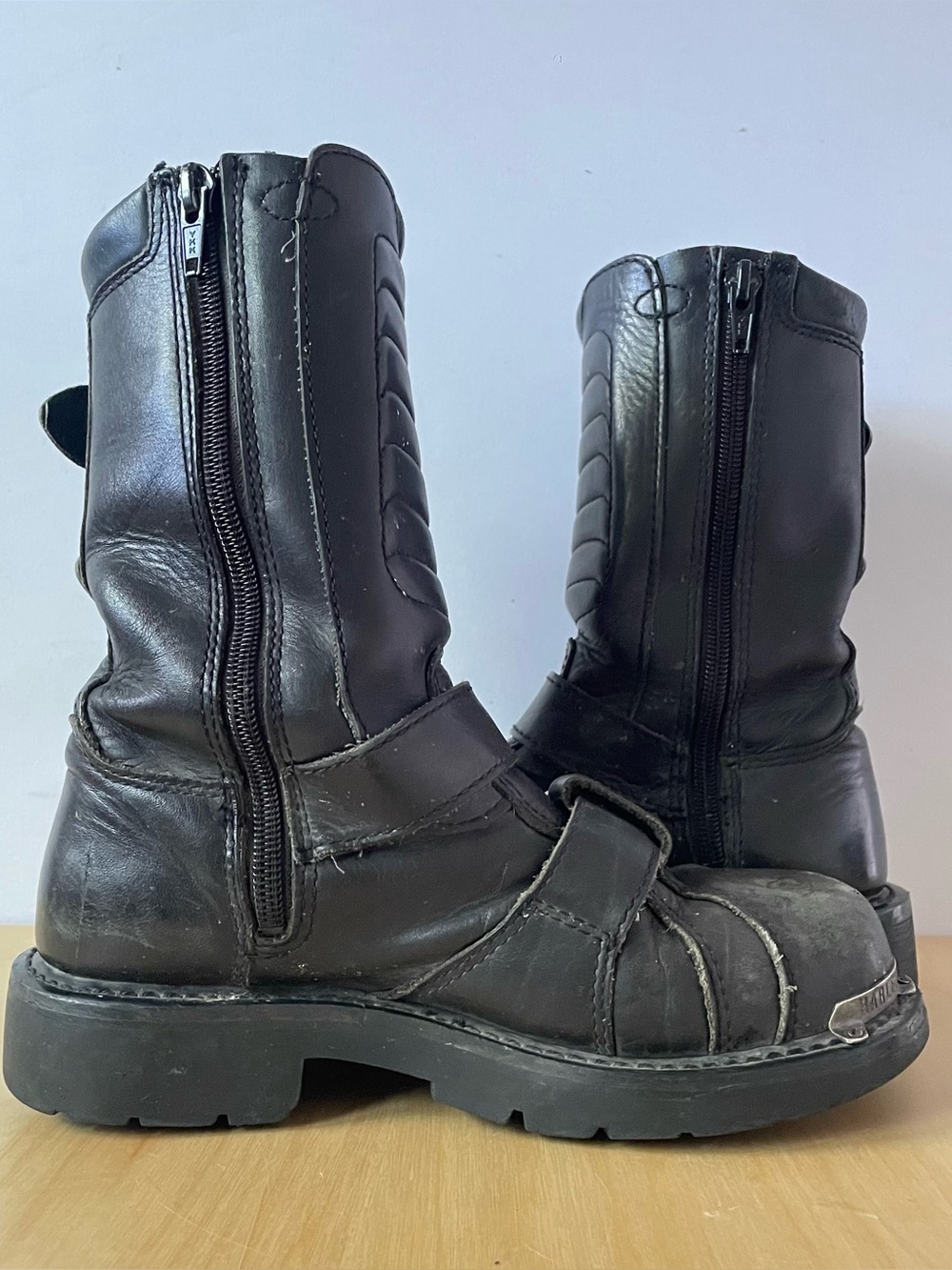 Harley-Davidson "Terminator" 5-Buckle Black Leather Motorcycle Riding Boots | US - Picture 5 of 9